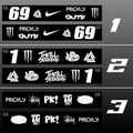 Predesigned Tuttio Swing arm Decal (2 pack)